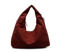 Genérico Bolso Luna Lush de Maison Ginza, bolso vintage, bolso de hombro grande de nailon for hombre y mujer, ideal for viajes, trabajo y negocios.(Brick Red)