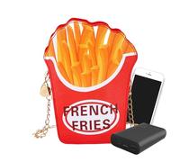 Genérico Bolso Novedoso,Con Formas de Hamburguesa, Papas Fritas y Palomitas - Bolso Cruzado Hamburguesa - Para Viajes, Playa, Gimnasio, Escuela, Pernocta, Fin de Semana, Citas, Compras, Trabajo y