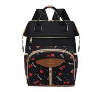 Generico Bolso para bebé, impermeable, de gran capacidad, bolso de maternidad, mochila con cambiador incorporado, para papá, mamá, padre, mujeres, hombres, niños y niñas, Negro , Fare riferimento
