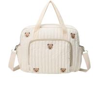 Generico Bolso para el parto del hospital de la mamá, gran capacidad bordado, bolso cambiador para bebé, ligero bolso de viaje equipaje de mano con correa para pañales y cambiador., Tulipán, M