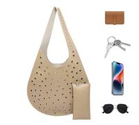 Generico Bolso tote con remaches - Bolso de material PU, accesorio de alla, diseño ligero y resistente | Para viajes, trabajo, escuela, compras casuales, oficina, excursiones, streetwear, todos los