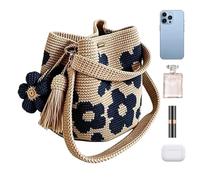 Genérico Bolso Tote Crochet Bolso Tote De Hombro Patrón Floral