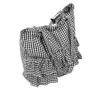 Genérico Bolso Tote de Lona Cuadros con Gran Capacidad y Reutilizable para Mujer para Compras Viajes y Diario Color Negro