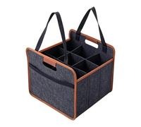 Generico Bolso Tote portavino fieltro con 9 compartimentos con asas de | Bolsa de viaje para botellas, para bar, casa, al aire libre, camping, fiestas, inauguración de bebidas alcohólicas, champán