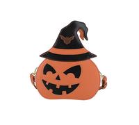 Genérico Bolso único de calabaza de Halloween para un bolso de hombro novedoso y caprichoso con temática de murciélago lindo festival gótico para (Orange One Size)
