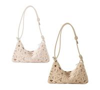 Genérico Bolsos Bohemios Bolso de Verano Tejido Hueco