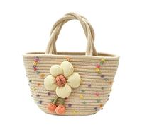 Genérico Bolsos Crochet Para Mujeres | Tejida Con Diseño Floral,Bolso De Tejido - Para, Viajes Y Vacaciones, Al Aire Libre, Compras, Desplazamientos Cotidianos, Niñas Y Mujeres