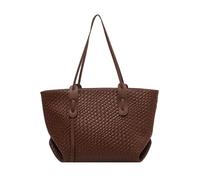 Generico Bolsos de hombro Bota para mujer, con cremallera, bolsa de mano trenzada, bolsa lateral de gran capacidad, elegantes y ligeros, marrón, riferimento alla descrizione