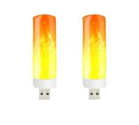 Genérico Bombilla de llama LED - Bombilla de llama USB Recargable Ahorro de energía,Luz de LED decorativa resistente al agua para en casa, jardín, Camping, linterna similar al fuego, efecto de fuego