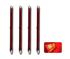 Genérico Bombilla Halógena R7S 118mm 500W Regulable Lámpara infrarroja 300LM, Bombilla de Calor de Cuarzo Sin Parpadeo, 118mm R7S Bombillas de Calentamiento Rojo,118mm 500w,4Packs