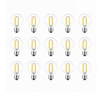 Genérico Bombilla LED G40 DC24V 2W E12 Retro Vidrio | Luz solar for RV que acampa con cadena solar fuera de la red