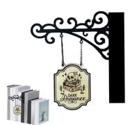 Genérico Book Decor for Shelf - Hangable Sign for Book Lovers | Decorative Accessories for Reader, Bookworm, Librarian | Wall Art for Home, Classroom, Library, Halloween, Men, Women, Display