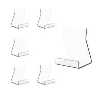 Genérico Book Display Stand, Acrylic Plate Stand, Transparent Picture Easel, Stable Frame Supports for Small Artwork Home Workplace School Library Use, 3x3.1x4.1 Inches Clear, Set of 6