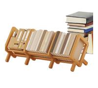 Genérico Book Holder, Expandable Desk Shelf, 13.78-26.77×8.66×9.84in Multifunctional Space-Saving Organizer, Reading Nook for Home Library, Student Study Table Use Wood