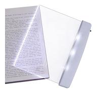 Genérico Book Light for Reading - Detachable Clip LED Panel Lamp, ABS Material, 17x14.3x1.5cm Size, Flat Night Light for Kids Women Men, Bed Desk Bedroom Living Room Office School Dorm Travel Reading