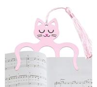 Genérico Book Opener Holder, Decorative Portable Cute Page Spreader 6 pulgadas Reading Clip with Firm Grip, Sheet Music Holder with Stylish Design, Notebook Planner Paper Document Accessory, gato, Se