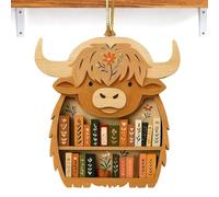Genérico Book Ornaments For Tree | Cute Wooden Animal Home Decor, Animal Book Ornaments For Kids Adults Family Home Birthday Halloween Thanksgiving Holiday New Year Party Eve Tree Family Kids
