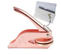 Genérico Book Stamp Embosser, Metal Library Embosser, Seal for Books, Business Cards, Paper, 3.94 Inches Hand-Held Embossing Stamp for Journals, Personalized Tool