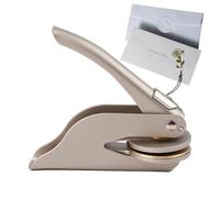 Genérico Book Stamp Embosser, Metal Library Embosser, Seal for Books, Business Cards, Paper, 3.94 Inches Hand-Held Embossing Stamp for Journals, Personalized Tool