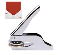 Genérico Book Stamp Embosser, Metal Library Embosser, Seal for Books, Business Cards, Paper, 3.94 Inches Hand-Held Embossing Stamp for Journals, Personalized Tool