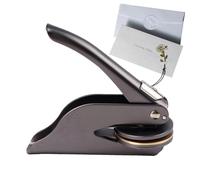 Genérico Book Stamp Embosser, Metal Library Embosser, Seal for Books, Business Cards, Paper, 3.94 Inches Hand-Held Embossing Stamp for Journals, Personalized Tool