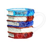 Genérico Book Themed Mugs - 4.72x3.35 Inches Stained Glass Coffee Mugs | Chapter Book Mug | Novelty 3d Stained Glass Drinkware Decoration | Painted Books Mug for Christmas Birthday Kitchen Bar