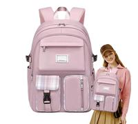 Genérico Bookbag For Primary Elementary High School Fits 15.6 Inch Notebook | Women's Backpack | School Backpacck High Backpacck | Cute Backpacks For Adults - Multiple Pockets Backpack,