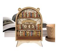 Generico Books Read Tracker Sign-Wooden Bookshelf Milestone Counter, Interactive Reading Goal Display, Bibliophile Library Decor, Study Nook Achievement, Book Lover Gift | for Home
