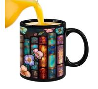 Genérico Bookshelf Mug,330ml Coffee Drinkware - Ceramic Water Mug With Handle,for Book Lover Librarian Women Men Tea Beverage Milk