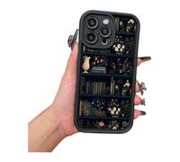 Genérico Bookshelf Style Phone Case for iPhone,Shockproof Protective Cover with Unique Book Spine Design,Non-Slip Grip,Matte Finish (for iPhone16ProMax,EG)