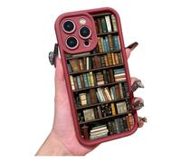 Genérico Bookshelf Style Phone Case for iPhone,Shockproof Protective Cover with Unique Book Spine Design,Non-Slip Grip,Matte Finish (for iPhone16ProMax,EA)