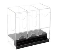 Genérico Booster Pack Dispenser, 22.2x12.7x24cm Acrylic 3-Slot Card Storage Box, Deck Case Organizer with Display Protector for Collection, Shelf, Desktop, Home Use