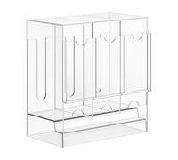Genérico Booster Pack Dispenser - 8.74 Inches Acrylic Storage Box for Collection Display Home Desktop, 3 Slot Organizer with Protective Design, Trading Deck Container for Shelf Storage Accessories
