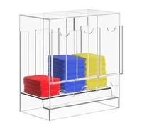 Genérico Booster Pack Organizer - 3-Slot Acrylic Card Pack Dispenser | Clear Trading Card Organizer Storage Box For Cardd, Sports Cards & Game Packs | Transparent Cards Display Stand