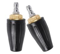 Genérico Boquilla Giratoria Turbo de Aluminio 040Mm 2 Piezas Boquilla de Limpieza Rápida y Conexión Rápida para Hidrolavadora Adecuado para Limpieza de Superficies y Riego Exterior
