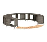 Genérico Borde bañera hidromasaje Madera Acacia y ratán sintético Gris,Piscina y SPA,Accesorios para Piscinas y spa-3270650