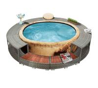 Genérico Borde de bañera de hidromasaje ratán sintético Gris,Casa y jardín,Piscina y SPA,Accesorios para Piscinas y spa-46459