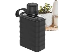 Genérico Borraccia Rettangolare,240ml Antigoccia Leggera Con Custodia In Silicone - Comfort E Durata,Per Pendolarismo Ufficio Viaggi Fitness Outdoor Campeggio Trekking Ciclismo