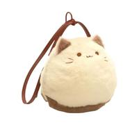 Genérico Borsa a Tracolla - Borsa Pequeña de Peluche con Forma de Gato | Ɓorsa de Mujer para Niñas con Tracolla Ajustable, Casual y Viajes, Accesorio de | Regalo Divertido y Lindo