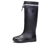 Genérico Botas Agua Hombre - Botas Lluvia Caña Alta Reflectantes Antideslizantes Hombre Viaje Construcción Senderismo Calzado Acuático Goma Impermeable