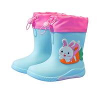 Genérico Botas Agua NiñA - Botas de lluvia para niñas zapatos para niños botines ligeros para bebés con fundas desmontables bonito diseño de dinosaurio y conejito para uso diario y días lluviosos