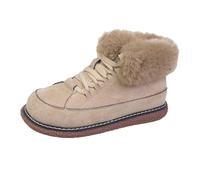 Genérico Botas Aislantes Mujer Botines de Invierno Mujer Hiking Boot Warm Shoes Outdoor Ski Boots Thickening Botas de Ancho Especial Botines Mujer Pie Ancho (White, 40)