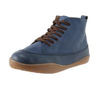 Genérico Botas Caña Ancha XXL Botines Ancho Especial para Mujer - Casuales Planas con Cordones de Punta Redonda de Cuero - Zapatos de Invierno (Blue, 41)