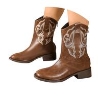 Genérico Botas Cortas de Cuero para Mujer, Botas Biker con Hebillas y Tacón Ancho, Moda Punk Plataforma Cómodas para Uso Cotidiano, Calzado de Moda Estilo Alternativo