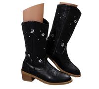 Genérico Botas Cortas de Cuero para Mujer, Botas Biker con Hebillas y Tacón Ancho, Moda Punk Plataforma Cómodas para Uso Cotidiano, Calzado de Moda Estilo Alternativo