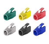 Genérico Botas de alivio de tensión CAT7 CAT6A, 2-200 Uds., cubiertas de enchufe de conector de Cable RJ45, red Ethernet de 8,5mm for CAT8(50pcs,Transparent)