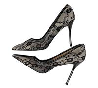 Genérico Botas de Baile Latino Mujer Botines Punta Abierta con Cordones Zapatos Salon,Modelo