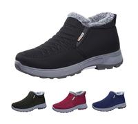 Genérico Botas De Invierno Para Mujeres Mayores, Botas De Nieve De Invierno Forrado De Piel, Botas Cálidas Para Mujeres, Botas Aisladas De Algodón, Zapatos Cómodos Para Al Aire Libre, Negro , 39 EU