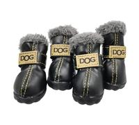 Genérico Botas de Invierno para Perros 4pcs-Lloven Nieve Peluche B, Zapatos de Cachorro pequeños-Zapatos Antideslizantes para Perros Antideslizantes Zapatos de Invierno para Perros de Invierno.