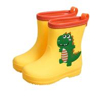 Generico Botas De Lluvia Para Niños Cómodas Niñas Y Niñas Zapatos De Lluvia Unisex Antideslizantes Botas De Agua Ligeras Zapatos Niños Y Niños Impermeable Suave Botas De Goma Pvc, amarillo, 19 EU